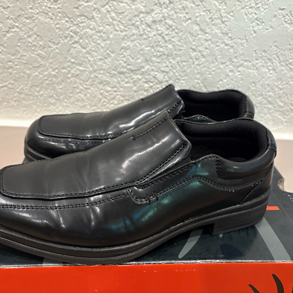 Boys Black Slip-On Shoes 4.5